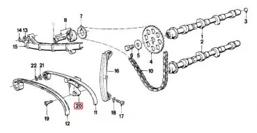 Kettenspanner K75 original BMW 11311461004 - 11 31 1 461 004